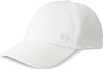 Maison Michel Tiger cotton logo-plaque cap - unisex - Cotton - M - White