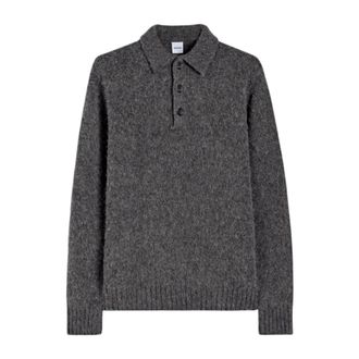 Aspesi Polo Modello M184 - Heren - Tops - Grijs - Maat: L Wol
