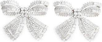 Self Portrait Crystal-embellished Bow Earrings