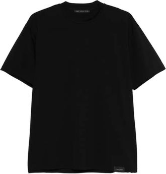 low brand short-sleeved T-shirt - Black