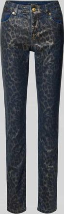 M.A.C Slim Fit Jeans mit Knopf- und Reißverschluss in Blau, Größe 42/30