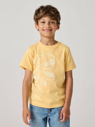 Vertbaudet T-Shirt mit Print f&uuml;r Jungen BASIC ocker
