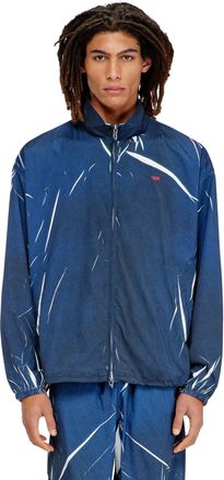 Diesel Light jacket with denim-effect print - Jackets - Man - Blue
