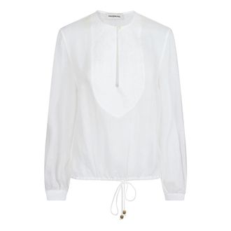 True Royal Blouses, female, White, Size: 2XS Blouse