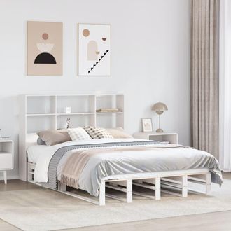 Berkfield Home Bookcase Bed without Mattress White 160x200 cm Solid Wood