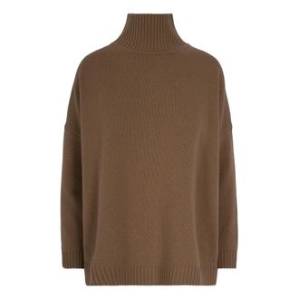 Max Mara Maglia Borgia - Dames - Coltruien - Bruin - M - Wol - Truien & Vesten
