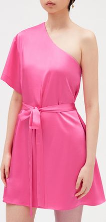 Claudie Pierlot Robe courte asym&eacute;trique rose