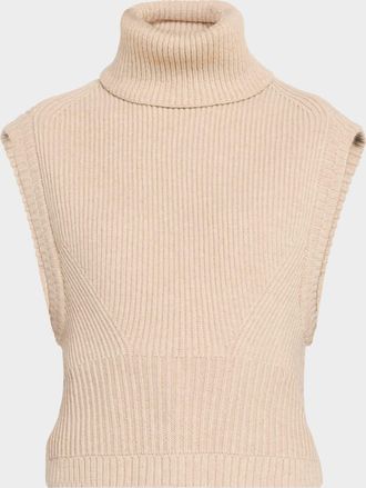 SIMKHAI Maple Cashmere Turtleneck Sweater Vest