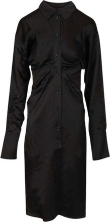 Toteme Dames, Jurken, Zwart, Maat: 3XS Satijn