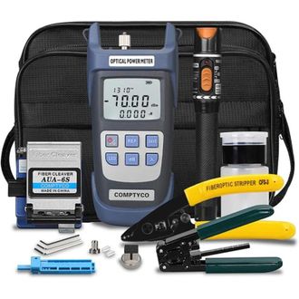 OEM Kit De Herramientas De Fibra Ftth, 70dbm + 10dbm Medidor De Potencia De Fibra &Oacute;ptica Y Localizador De Fallas Visuales De 10 Mw, Cortadora De Fibra Aua