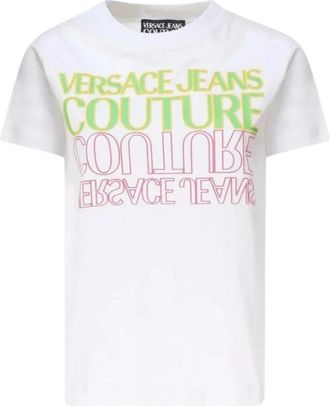 Versace Jeans Couture T-shirts en Polos - Dames - T-shirts - Wit - S - Tops