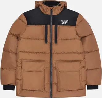 Reebok Mens RB1497 Parka Puffer Jacket - Timber - Brown - Size: 38/Regular