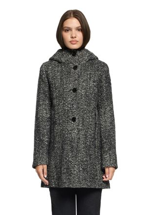 Gil Bret Wolljacke GIL BRET, Damen, Gr. 36, schwarz (schwarz, cream), Obermaterial: 52% Schurwolle, 17% Polyester, 16% Polyacryl, 15% Wolle, meliert, regular f