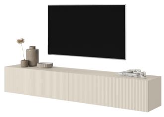 Selsey Selsey - Veldio - Armario Rtv - 175 Cm - Gris Beige Con Frontal Fresado