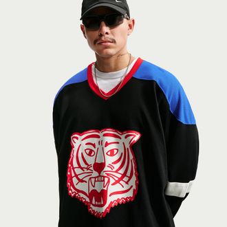 Nike Mens Nike Sportswear Club Hockey Jersey in Black | IV4850-010