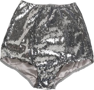 Dolce & Gabbana Silver Nylon Sequined Slip Girdle Panty Womens Underwear