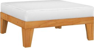 vidaXL Reposapi&eacute;s Modular Y Coj&iacute;n Crema Madera Maciza De Acacia Vidaxl