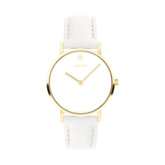 Movado Signature Quartz White Museum Dial Ladies Watch 0607900
