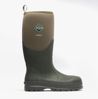 The Original Muck Boot Company CHORE CLASSIC SAFETY Unisex Rubber Wellington Moss - Green Neoprene - Size UK 13