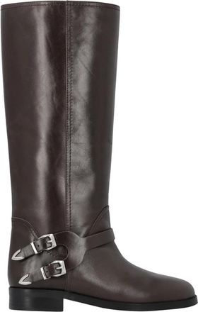 Pinko Rijlaars - Dames - Hoge Laarzen - Bruin - 39 EU - Leer - Schoenen