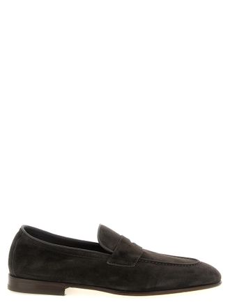 Brunello Cucinelli Brown Calfskin Slip-On Mens Loafers