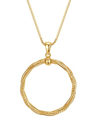 Rachel Glauber 14K Plated Twisted Necklace