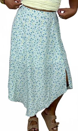Wishlist Womens Helena Floral Midi Skirt In Blue