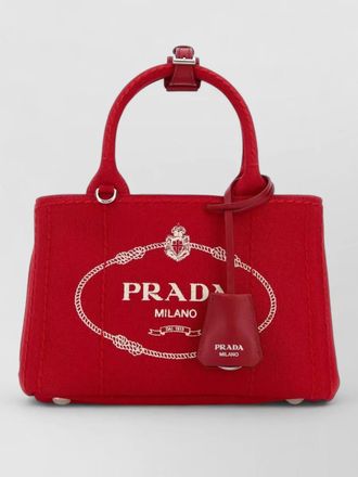 Prada canvas mini jardini&egrave;re shoulder bag top handles