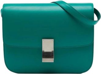 Celine Pre-owned Vintage Crossbody Bag - Dames - Vintage Schoudertas - Groen - ONE Size - Leer - Vintage