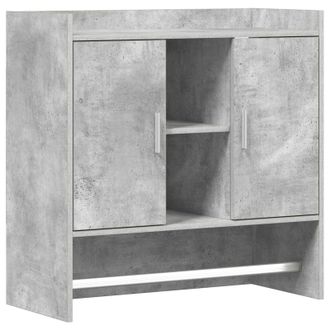 vidaXL Estante De Pared Montada En La Pared Gris Hormig&oacute;n Vidaxl