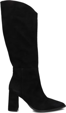 Lina Locchi Elegante Su&egrave;de Laarzen - Dames - Laarzen met Hak - Zwart - 41 EU - Su&egrave;de - Schoenen