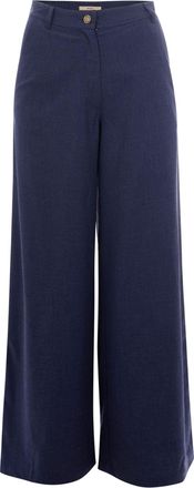 Sessun Wide-Leg Tailored Trousers in Exclusive Chin&eacute; Fabric