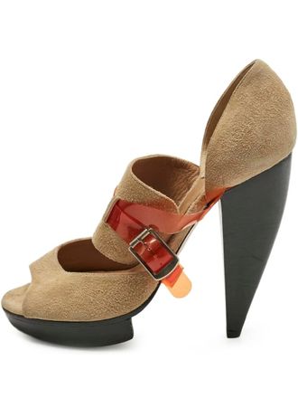 Chlo&eacute; Mary Jane suede buckle shoes - Neutrals
