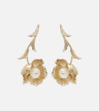 Erdem Embellished drop earrings