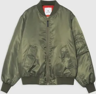 Anine Bing Leon Bomber in Army Green at Nordstrom, Size X-Small