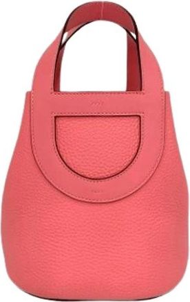 Herm&egrave;s Pre-owned Vintage Bucket Bag - Dames - Vintage Tas - Roze - ONE Size - Leer - Vintage