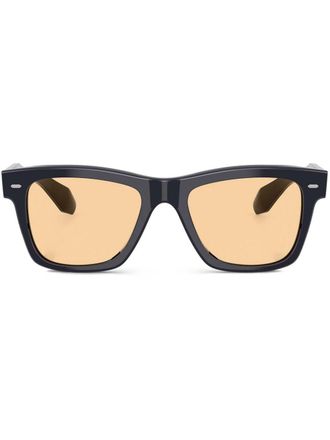 Oliver Peoples rectangle-frame glasses - unisex - Acetate - 50 - Black