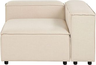 Beliani Corner Seat ARDAL Fabric Beige Left Hand