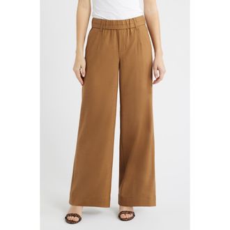 Wit & Wisdom Skyrise Side Seam Straight Leg Pants in Butter Toffee at Nordstrom, Size X-Large