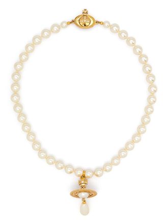 Vivienne Westwood One Row Pearl Drop Choker