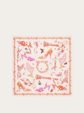 Ferragamo Women Eden shoes print silk foulard Pink