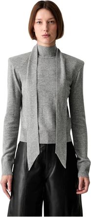Rotate Rotate Birger Christensen - Wool Bow Pullover - Dames - Truien - Grijs - Maat: XS Wol
