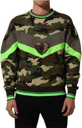 Dolce & Gabbana Sweatshirt met camouflageprint van jersey - Heren - Sweatshirts - Veelkleurig - S - Katoen - Hoodies & sweatvesten