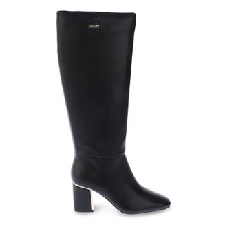 DKNY Womens Casonn Tall Boots in Black Faux Leather - Size UK 5.5