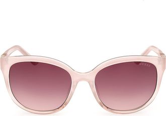 Guess Round Sunglasses in Pink /Gradient Bordeaux at Nordstrom Rack