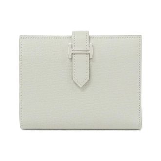 Herm&egrave;s White Chevre Leather Wallet (Bi-Fold) (Pre-Owned)