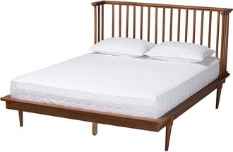 Baxton Studio Flint Mid-Century Modern Platform Bed