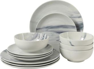 Gibson Home Cloudlight Decorated Porcelain Dinnerware Set in Blue/white at Nordstrom