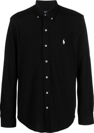 Polo Ralph Lauren Polo Pony button-collar shirt - men - Cotton - M - Black