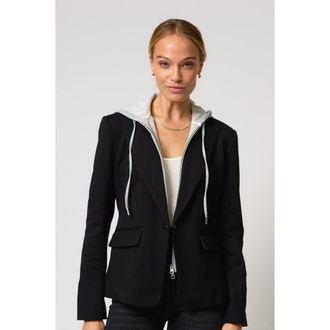 Central Park West Ryder Dickie blazer in Black/grey Black at Nordstrom, Size X-Small